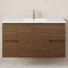 Dolce 1200mm Walnut Wall Hung Single Vanity